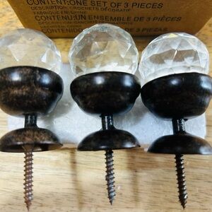 COPY - Vintage NEW in box 3 glass ball decorative hangers.